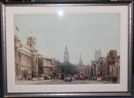 Fred Taylor (1875-1962) View of Whitehall, 19 x 29in.